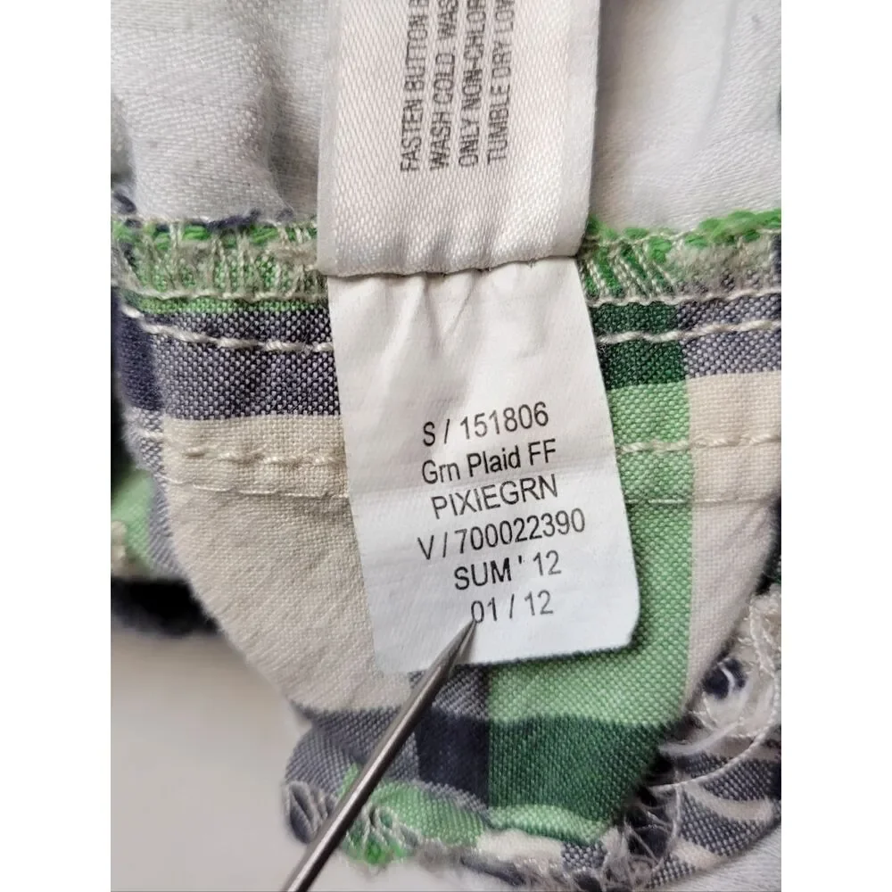 Gap Green and Navy Blue Plaid Kids Shorts